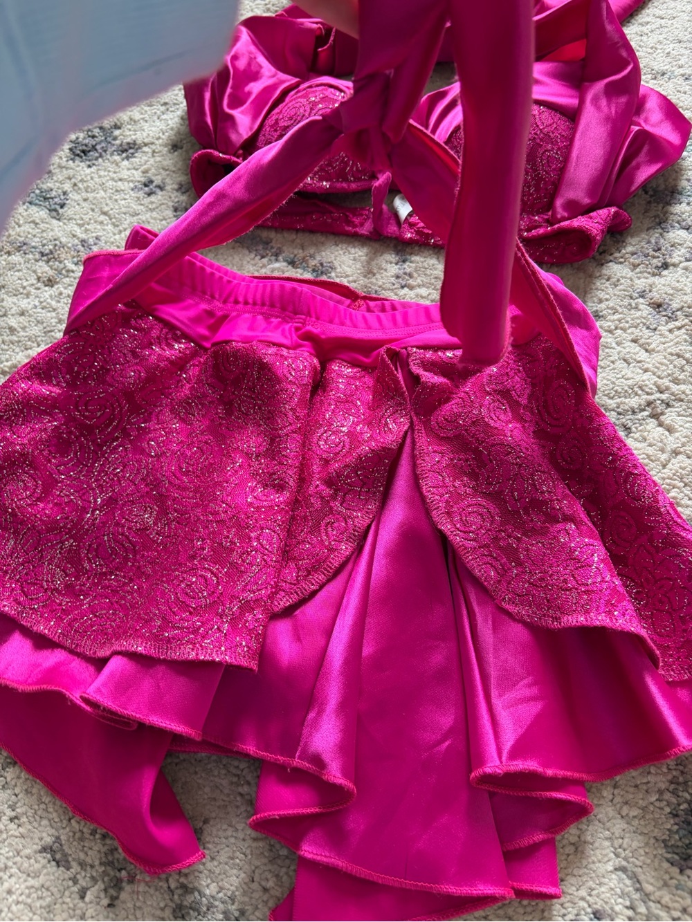 Custom Dark Pink Two Piece Dance Costume - Picture 5 of 6
